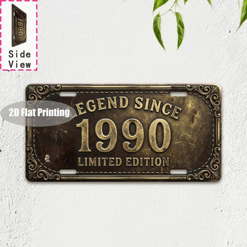 Tin Sign Vintage Durable Metal Plaque Wall Decor Home Office Bar Man Cave Bedroom European City Birth Year License Plate Wa