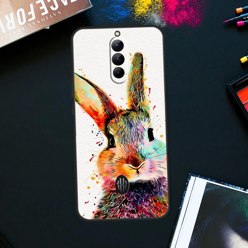 Cute Bunny Rabbit Case For ZTE Nubia Red Magic 9 Pro Plus RedMagic 8 8S Pro Plus 6 7 6S 7S Pro 5G 5S 6R Cover