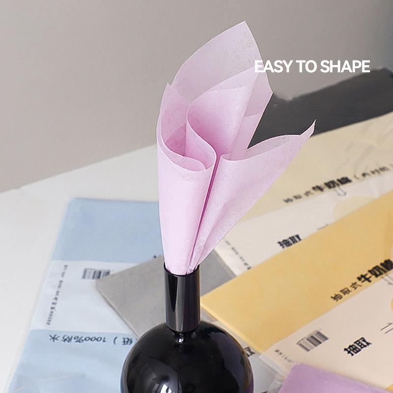 38pcs Milk Cotton Tissue Paper Florist Flower Wrapping Paper DIY Handmade Bouquet Crafts Gifts Packaging Wedding Party Supplies