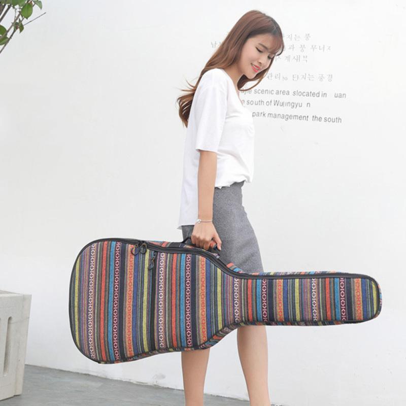 40/41 Inch Electric Guitar Case Ethnic Knitting Style Classical Acoustic Guitar Thickened Internal