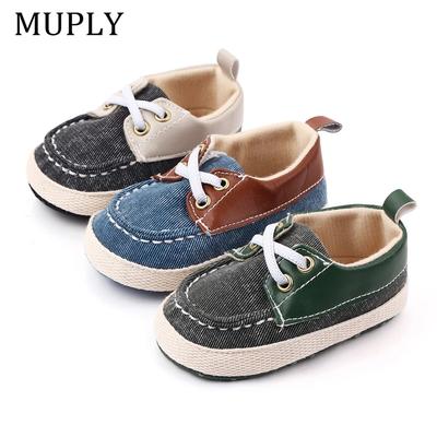 Baby Mädchen Jungen Schuhe Neugeborenen Leinwand Solide Lace-up Erste Wanderer Dekoration Weiche Sohle Anti-Rutsch Kinder