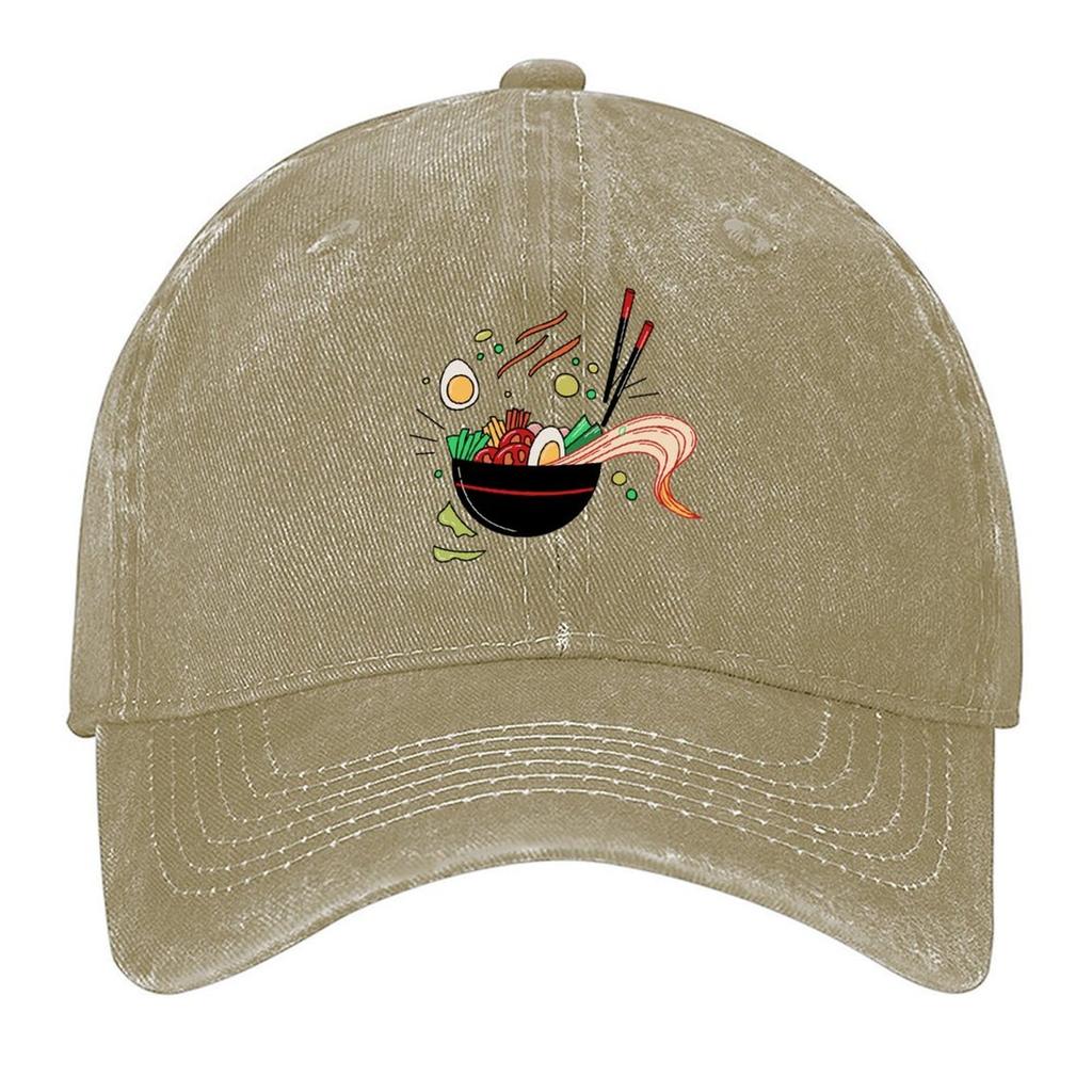 2026 Japanses Ramen Noodles Bowl Baseball Cap Hat Man Luxury Hard Hat Ball Cap Sunscreen For Girls Men's