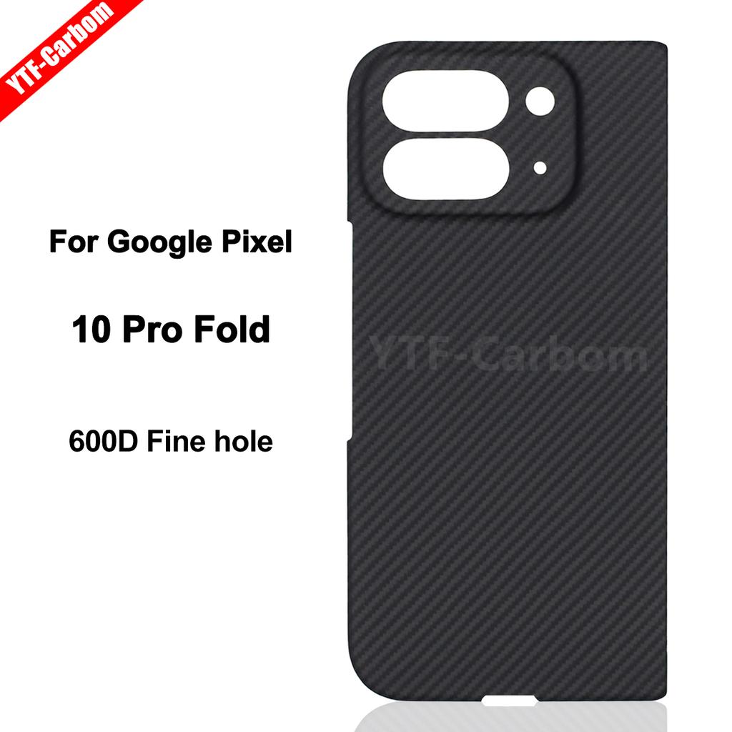 YTF-Carbon New Style for Google Pixel 10 Pro Fold Kevlar Carbon Fiber Hinge Protection Cover Ultrathin 9 Pro Fold Phone Case