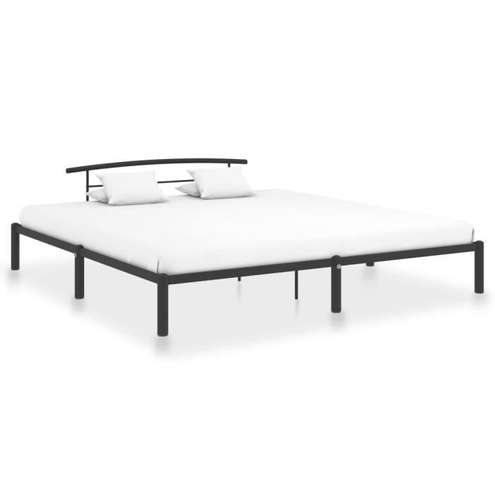 VidaXL Bed Frames Black Metal 180 X 200 Cm
