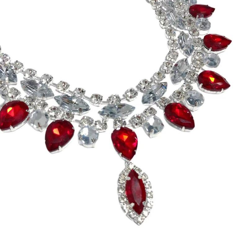 Extravagante, mehrfarbige Tropfenkette mit Wassereffekt, vielseitige Diamantkette für das Schlüsselbein, Damenkette