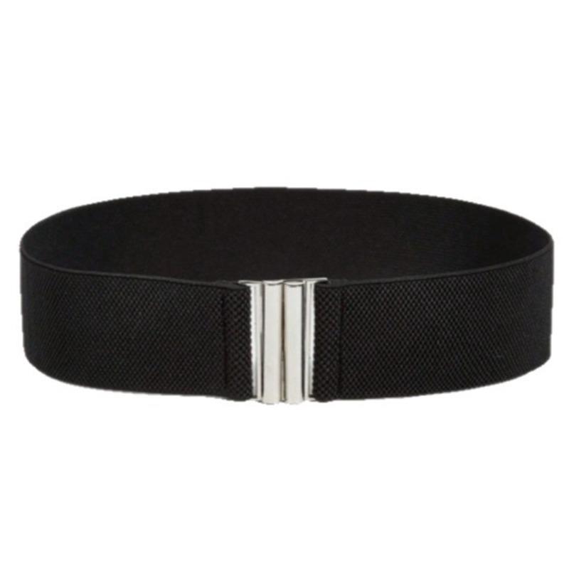 Elastic Belt Women's Black Wide Decorative Elastic Dress with Skirt Fashionable Thin Waist Seal with Belt