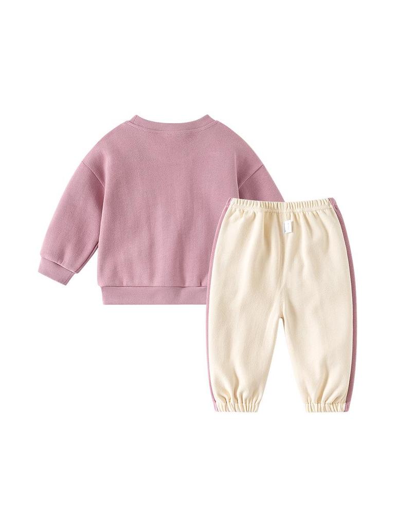 Girls' Cartoon Sports Sweatshirt Set - Spring/Autumn Toddler Two-Piece