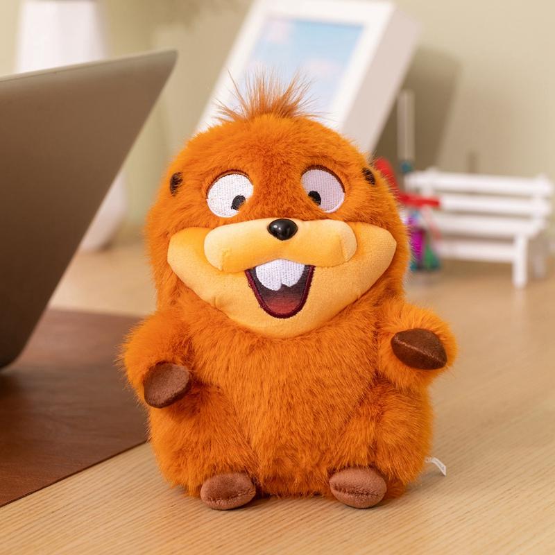 Nette 20cm Hoppers Biber Plüschtiere Geschenk Filmtiere König George Kuscheltiere Fans Sammeln Feiertagsparty Geschenke 20cm orange
