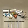 Aluminum Key Chain Medicine Box Portable Pocket Design Pill Bottle Storage Case Lightweight Durable Medicine Container Outdoor