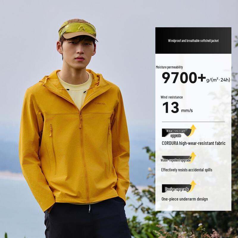 TOREAD Men s Cordura Windproof  Water-Repellent Softshell Jacket XXXL