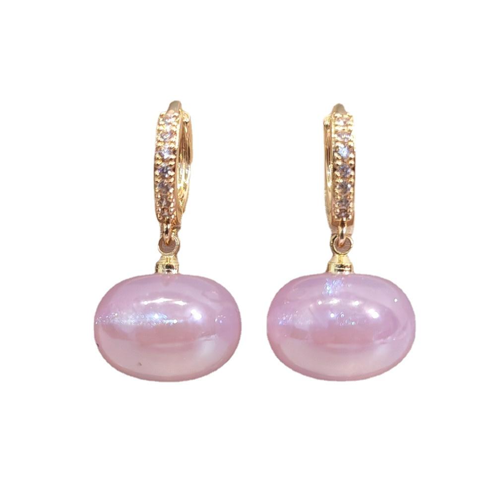 Neue Mode Bunte Perlen Baumeln Ohrringe für Frauen Hochzeit Schmuck Zirkonia Eardrop