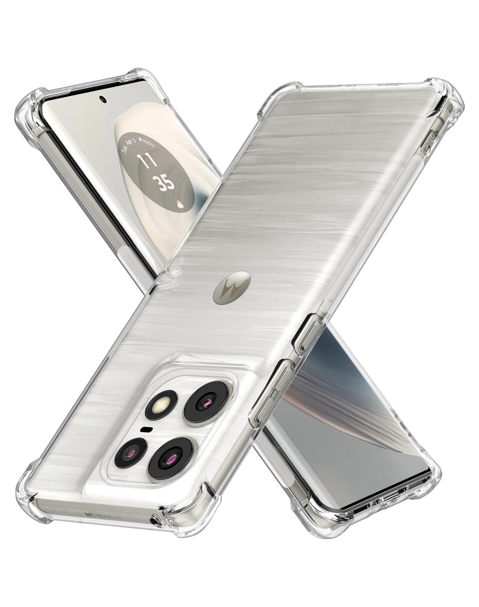 

Прозрачный противоударный чехол для телефона с подушкой безопасности для Motorola Edge 50 Pro, защита объектива камеры, мягкая задняя крышка из ТПУ для Motorola Edge 50 Pro Motorola Edge 50 Pro прозрачный