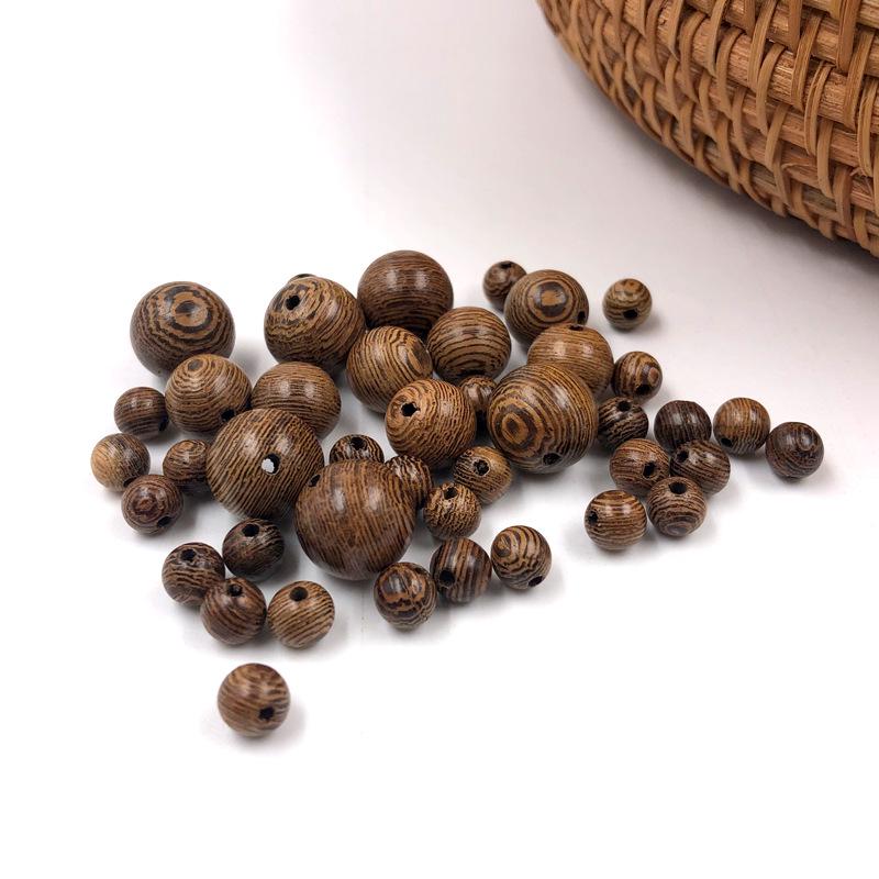 Natural Wood Chicken Wing Loose Beads for DIY Jewelry & Buddhist Accessories - Handmade Round Beads for Car Seat Cushions.