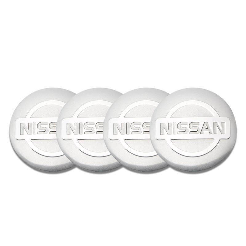 4 Piezas 56mm Emblema de Aluminio Tapacubos Centrales para Rueda de Coche Pegatina Para Nissan X-trail Qashqai Note Juke Sentra Patrol Leaf Nismo GTR DEJAH1