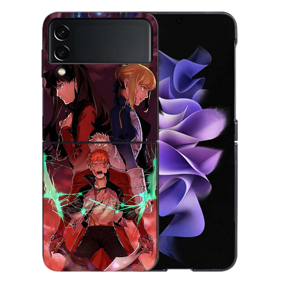 

Bilibili F-Fate Stay Night Phone Case For Samsung Z Flip 6 7 5G Galaxy Z Flip 5 4 3 5G Cases Shockproof Hard Cover TPU Galaxy Z Flip 3 5G