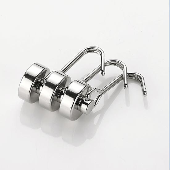 Magnets Hook Rotatable Punch Free Reusable Removable Kitchen 8Kg Pull Refrigerator Magnetic Hanging Hook for Daily Use