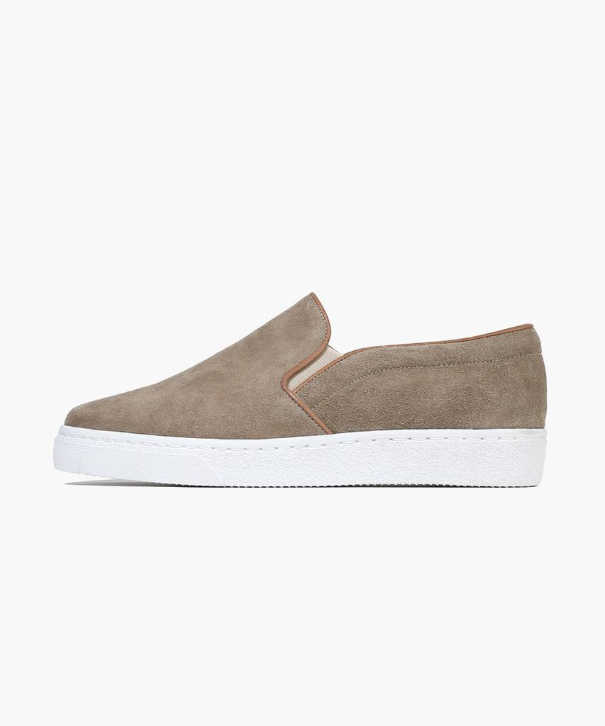 Firenze Atelier Standard Design Unisex Suede Slip-On 4005-Qs [Ash Beige]