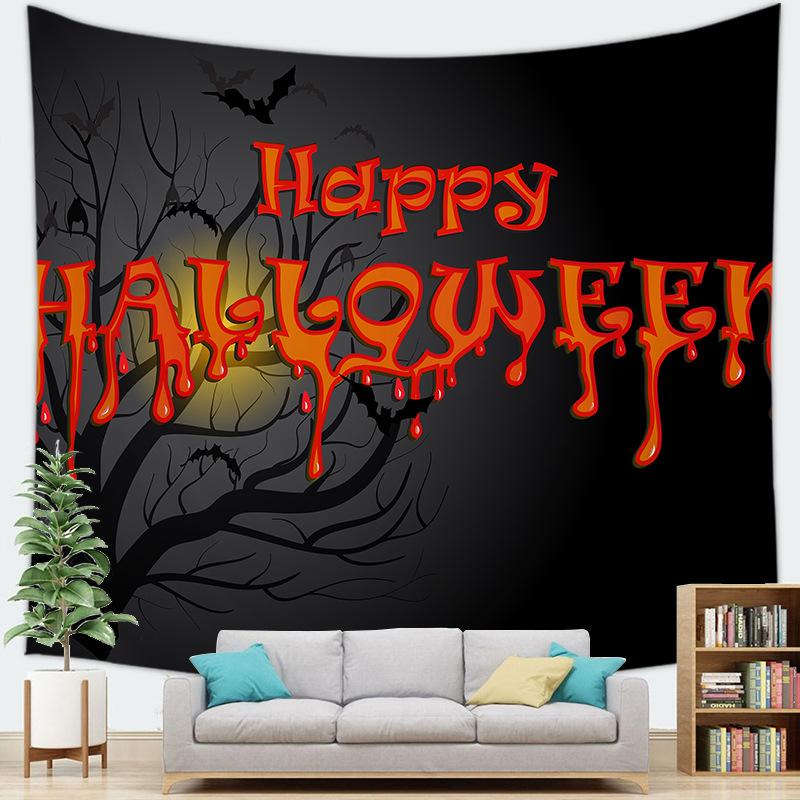 Halloween-themed Tapestry Series Digital-printed Polyester Tapestries Living Rooms Bedrooms Macrame Wall Hanging Decor Aesthetic