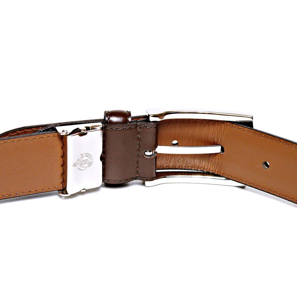[KIETH] Men's Business Belt, Smooth Leather, Cowhide, Dark Brown, 30mm Width, One Size Fits All, Over 50 Years of History and Craftsmanship, Made In