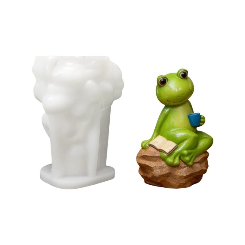 DIY Frogs Silicone Mold For Resin Art Craft Reusable Animal Shaped Molds Desktop Garden Decors Handmade Gift Creation