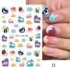 2Pcs Cartoon Nail Stickers Self Adhesive Non-Fading Exquisite Pattern Strong Stickiness Removable Decorative PVC Cartoon Animal