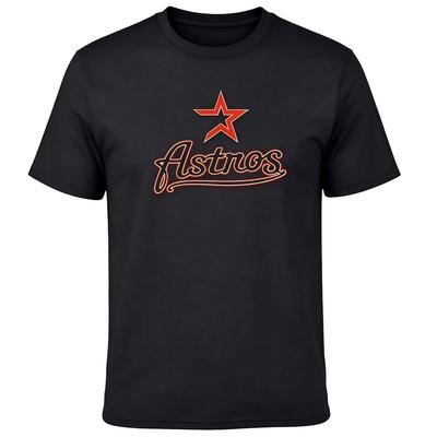 T-shirt da uomo con logo stella Astros e grafica baseball