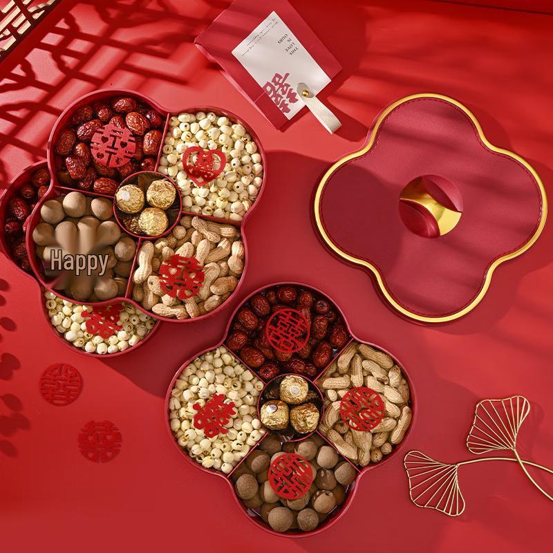 Faux Leather Style Divided Snack Box