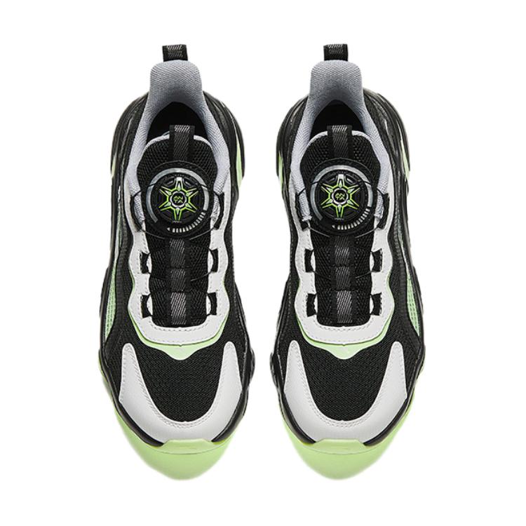 Anta Kids Red Flame Non-Slip Wear-Resistant Breathable Low-Top Running Shoes Kids sneaker Black A12435523-1