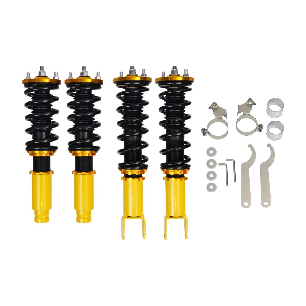 Coilovers For Honda Civic 1996-2000, Adjustable Height Spring Shock Absorber Suspension Kit Complete Assemblies Red/Blue/Gold