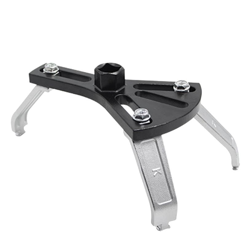 Manual Combination Tool Multifunctional Fuel Tank Cap Wrench Three Claw Tool Accessories For Pump Disassembly Black Silver
