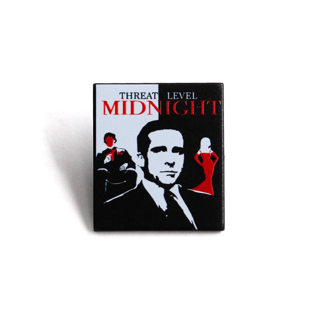 

The Office Brooch: Midnight Threat Scene Poster Badge – TV Show Merchandise Gift