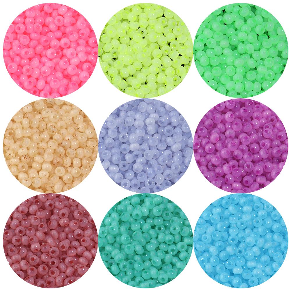 500Pcs 4mm Czech Cat Eye Glass Seed Beads Colorful Charm Spacer Round Beads For DIY Bracelet Earring Jewelry Making Wholesale