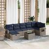 VidaXL Garden Lounge Set 8 Pcs with Grey Cushions Wicker 3325517