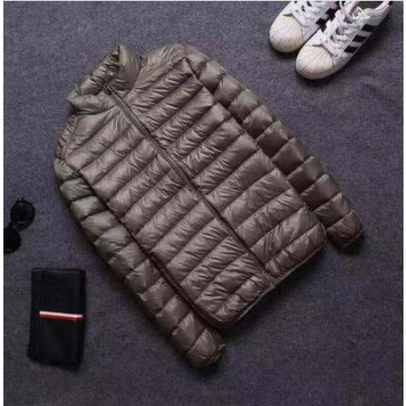 Jachetă de bumbac cu puf și glugă pentru bărbați - Palton popular ușor și subțire de iarnă, stil scurt, guler înalt, mărimi mari.