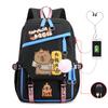 Kapibara fun peripheral printing new schoolbag cute cartoon primary and secondary school students spine backpack