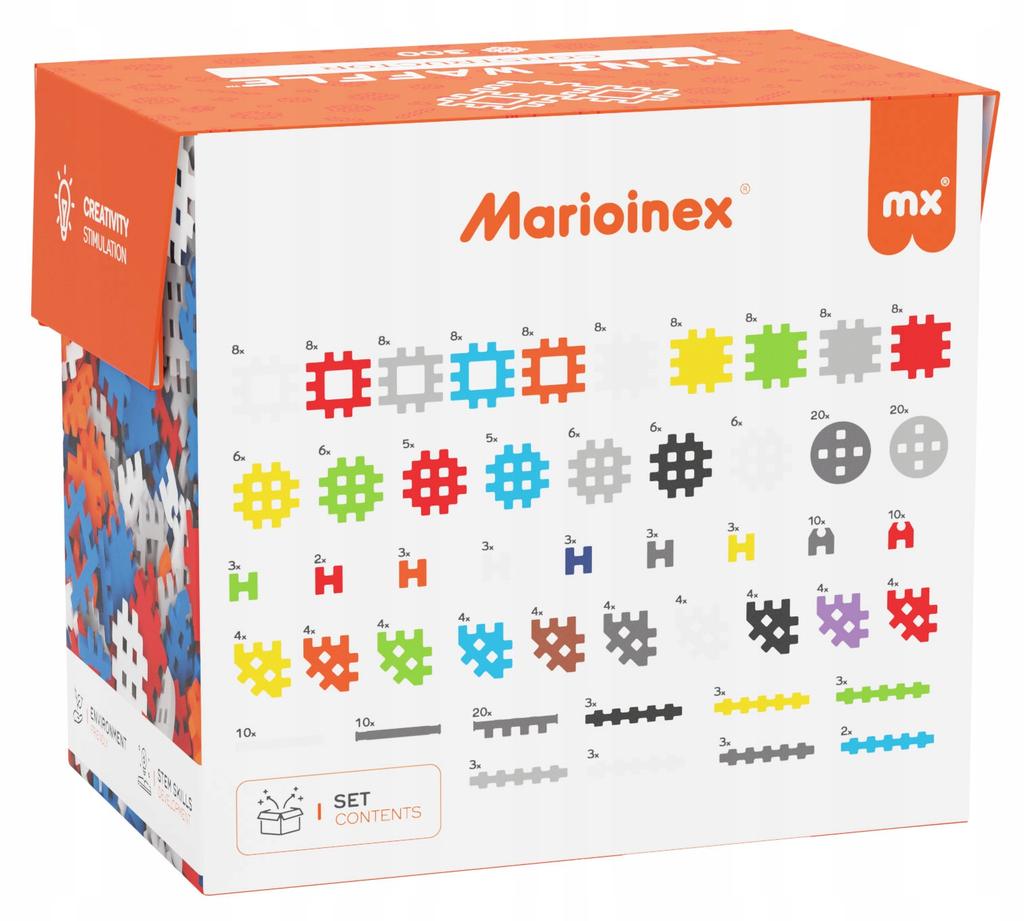 Marioinex Waffle Mini Constructor Blocks, 300 pcs