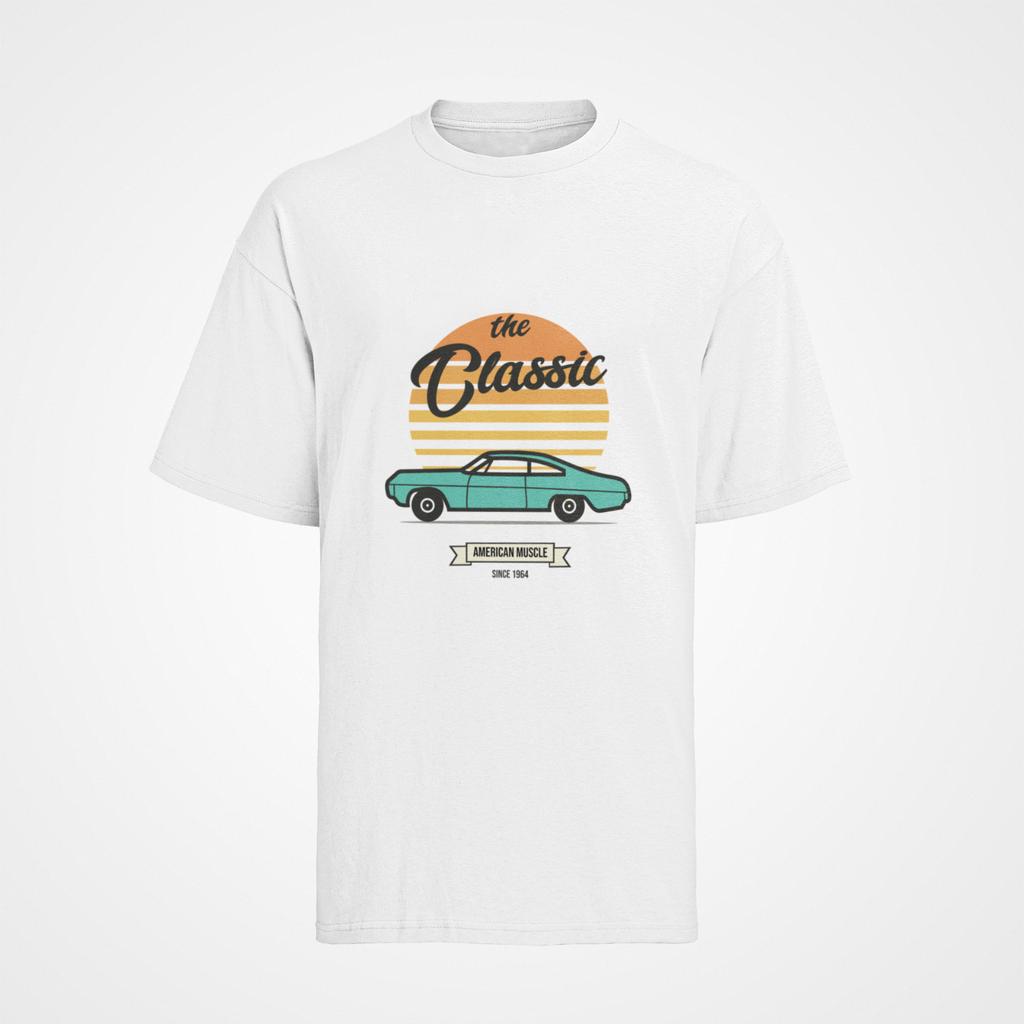 Herren T-Shirt Mens Womens Tees Top Bio Baumwolle The Classic Cars