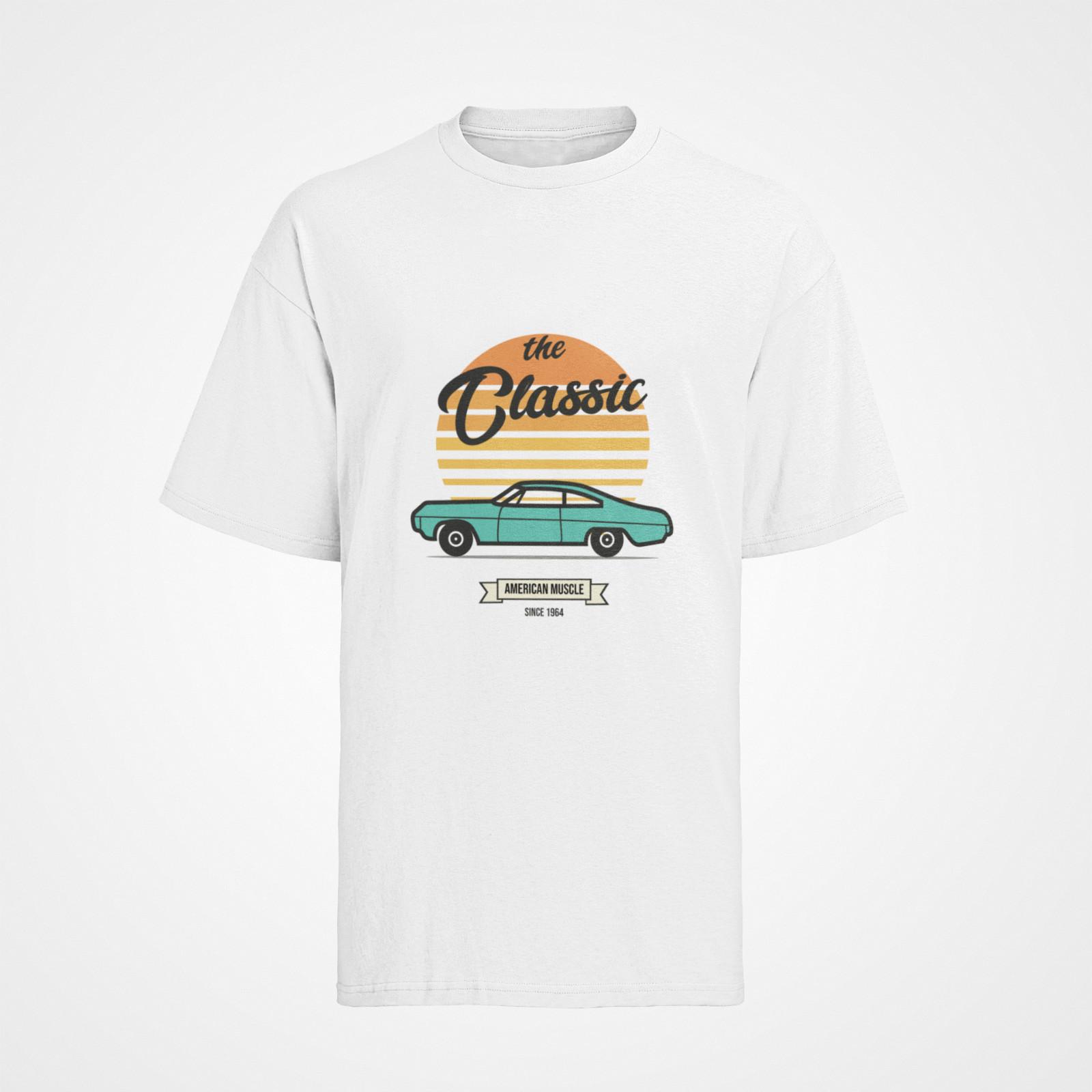 Herren T-Shirt Mens Womens Tees Top Bio Baumwolle The Classic Cars L