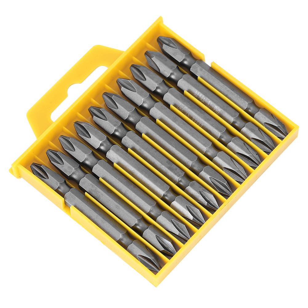 10Pcs Double End   Screwdriver Bit     Alloy Steel Magnetic Hand Tool 65mm