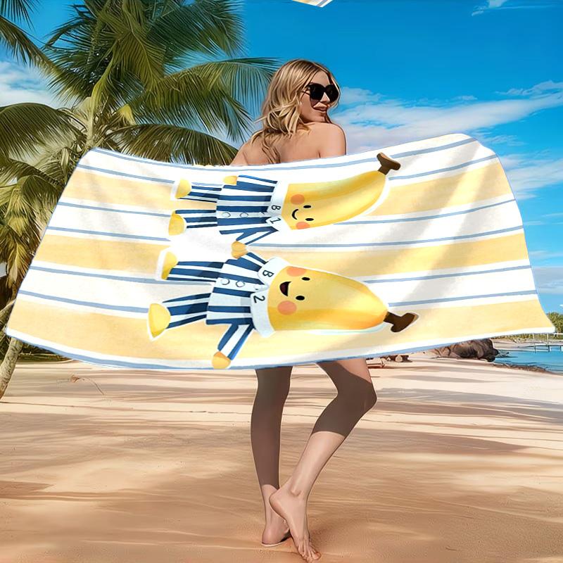 Bananas In Pyjamas Classic Beach Towel, Quick-drying, Easy to Care for, Suitable for Both Fitness and Beach Vacations,Sports Essential
