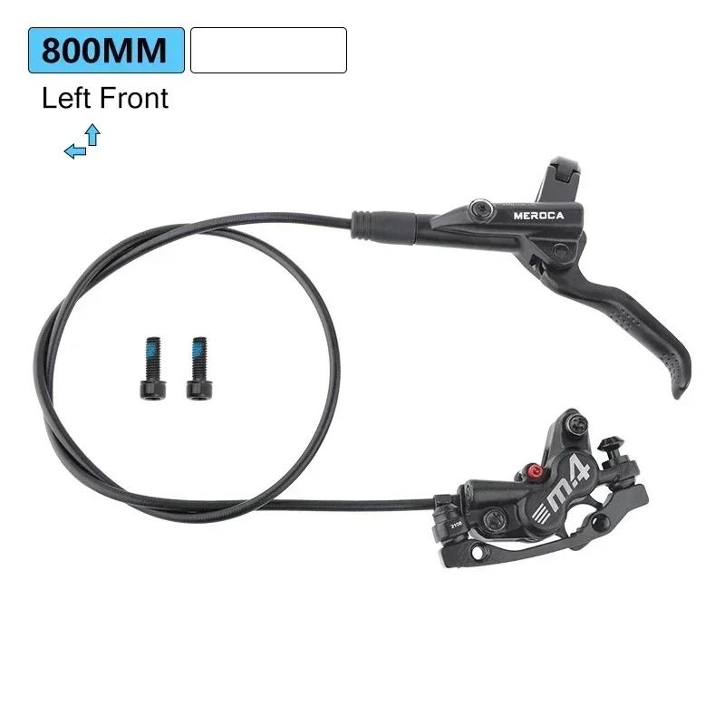 Freni Meroca 4 Pistoni Freni Idraulici Freni per Bicicletta Mtb Pinza Rotor 160mm Set Bicicletta da Montagna 800/1400mm per E4 ZEE M420