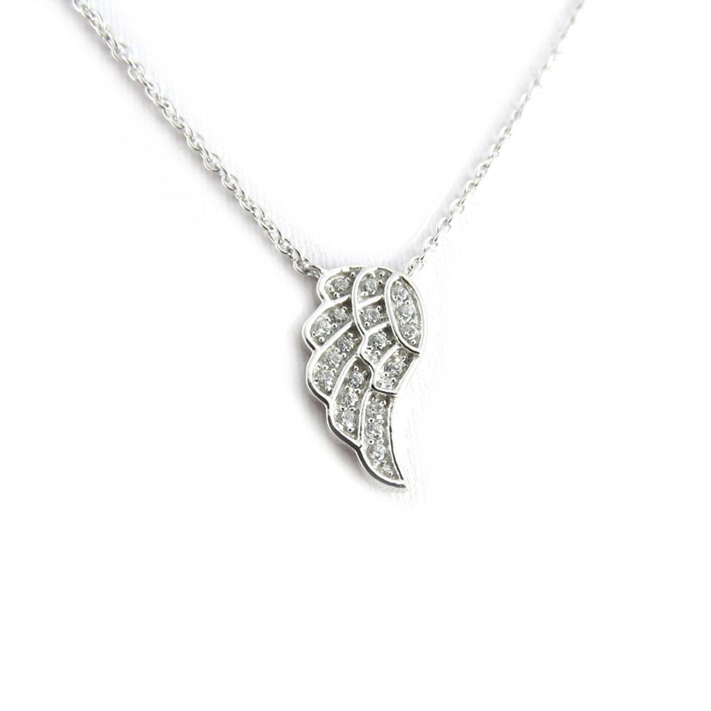 Les Trésors De Lily [L2033] - Collier Argent 'Les Ailes d'Ange' blanc