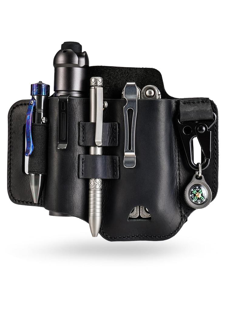 ST2 Leather Multi Tool EDC Leather Belt Belt EDC Organizer for Leatherman Keychain Great for Work and Everyday Great Gift for Men Sheath, Organizer,