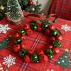 Holiday Decorative Accessories Christmas Tree Bell Pendant with Lanyard, Ring Hanging Decoration for Ornament Home Decor, Metal Multicolored