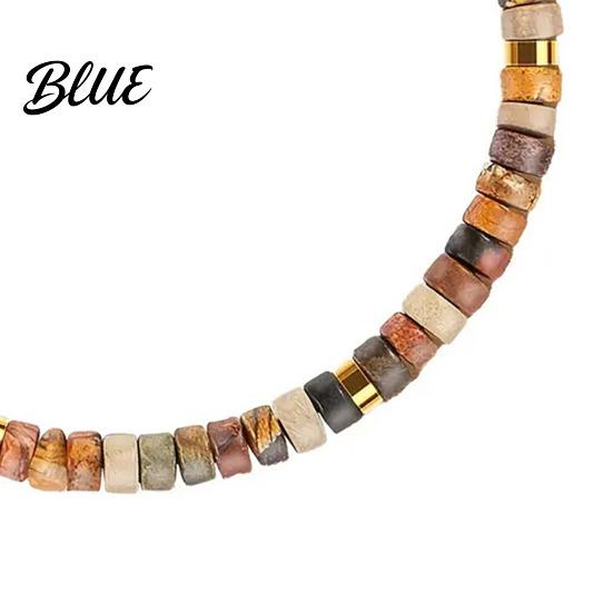 Natural Wood Bracelet Boho Bead Wooden Flat Beads Adjustable Friendship