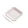 Ceramic Jewelry Dish with Gold Rim Shallow for Vanity, Entryway