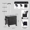 Folding Shopping Cart with Lid and Universal Wheels