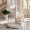 Miniatur-Wendeltreppe, Winziges Retro-Treppenmodell, Miniaturtreppen-Nachbildung für Puppenhaus im Maßstab 1:12, Miniatur-Szenen