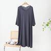 2025 Summer Women's Plus Size Cotton Thin Loose Round Neck Home Dress for Maternity