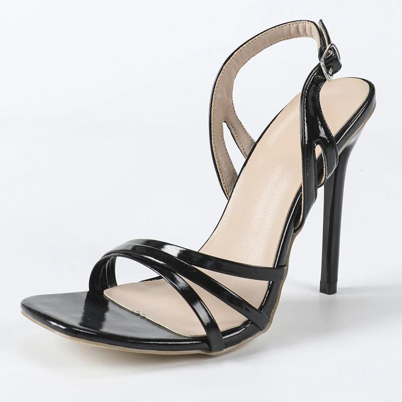 Mode EilyKen Été Gladiator Sangle à Boucle Bout Carré Sandales pour Femmes Style Design Bande Étroite Talons Hauts Fins Chaussures de Soirée